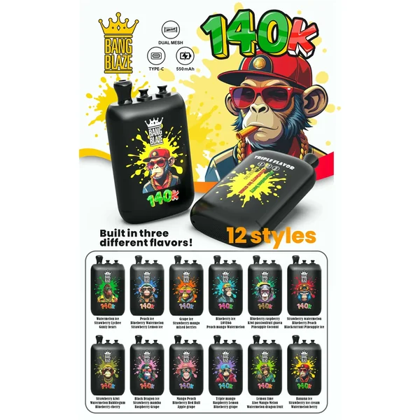 Bang Blaze 140 000 bouffées de vape jetable Entrepôt de l'UE
