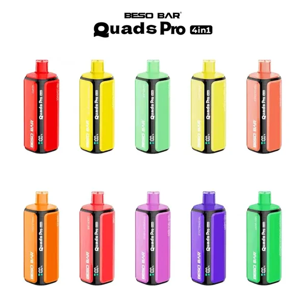 BESO BAR Quads Pro 4in1 150K Puffs Vape jetable 4-en-1 multi-saveur