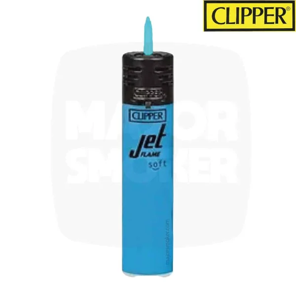 Briquet Clipper | Black JET Flame Tempête Soft Bleu