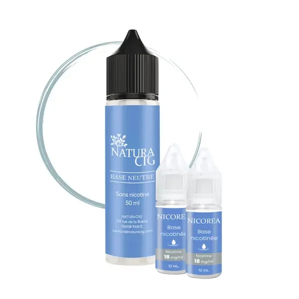 E liquide Base Neutre Sans Alcool 60 ml avec Nicotine