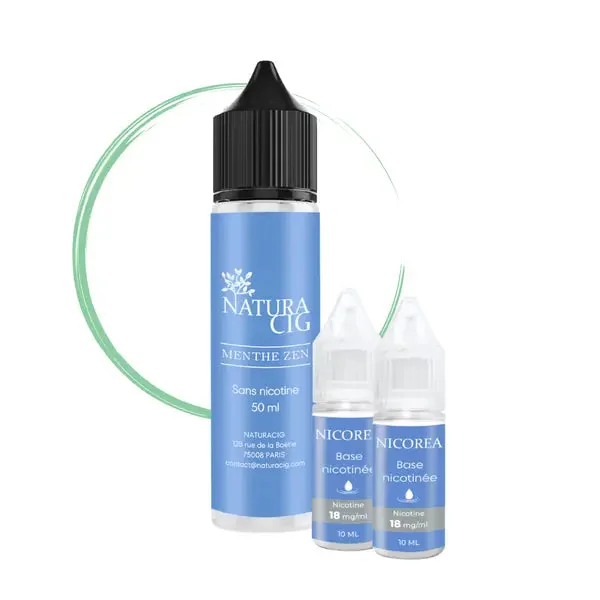 E liquide Menthe Zen 60 ml avec Nicotine