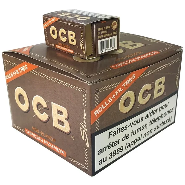 Feuille OCB Rolls Virgin Tips – Rouleau OCB Slim x16