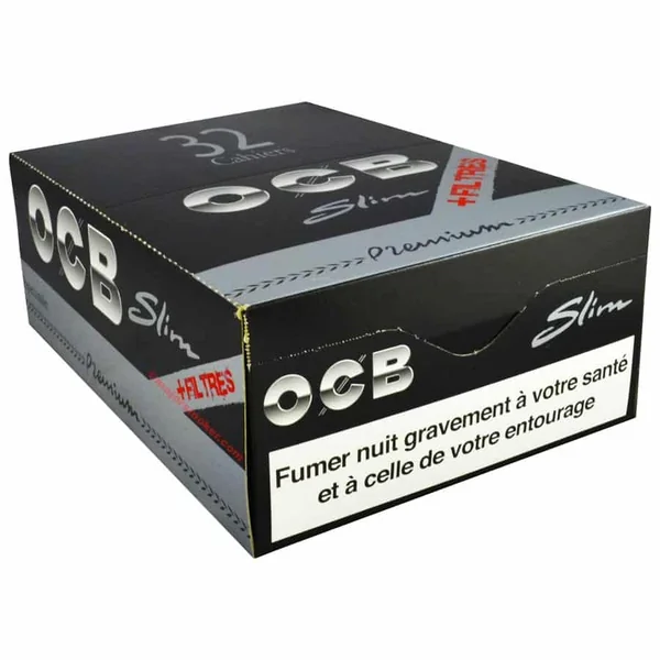 Feuille OCB Slim Tips x32 | Feuille à Rouler avec Carton