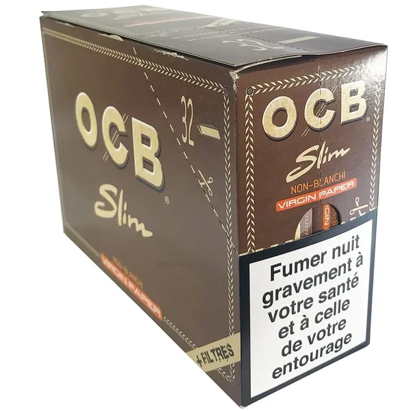Feuille OCB Slim Virgin + Tips Filtre x32 | Papier a Rouler