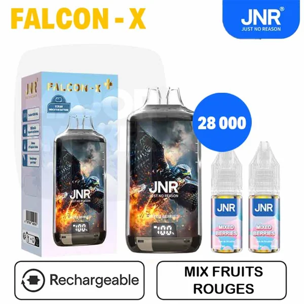 JNR Flacon X 28000 20 mg | Saveur Mixed Berries | Puff Rechargeable 28k