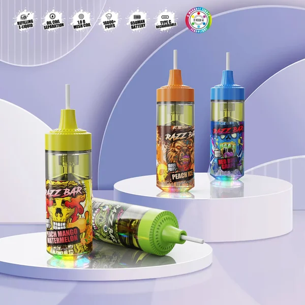 Razz Bar 16000 Puffs Vape Type-C Chargement