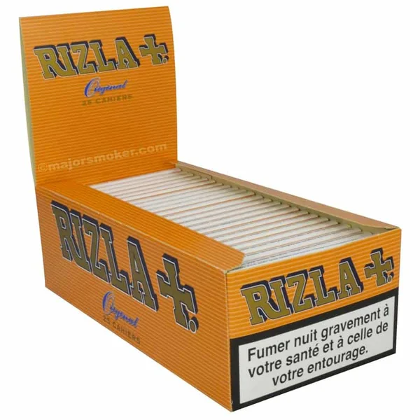RIZLA+ Original Orange Regular x25 | Feuille à Rouler