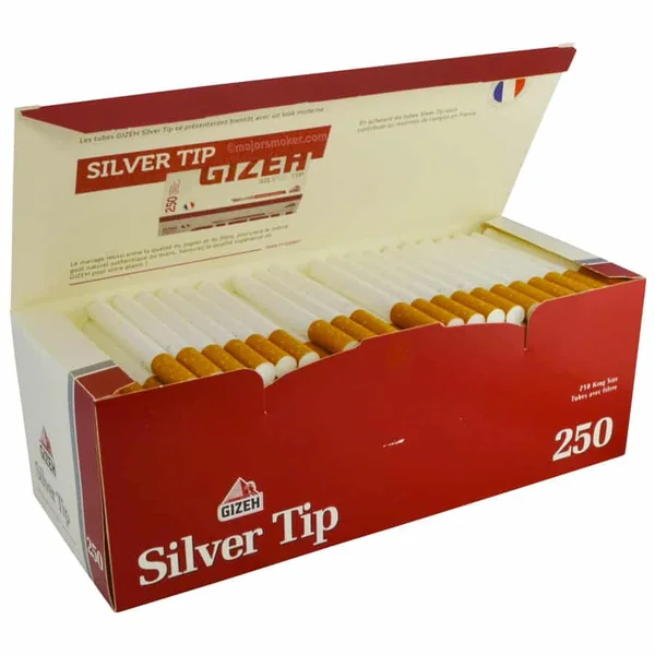 Tube Cigarette GIZEH Silver Tip 250 x1 (250 Tubes)
