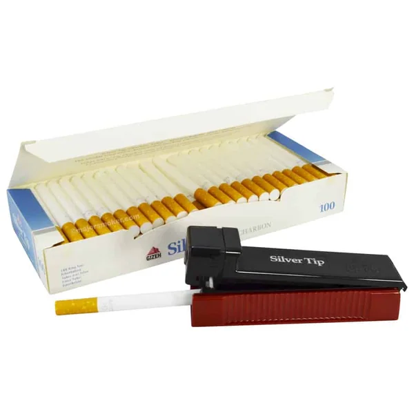 Tube GIZEH Charbon 100 Silver Tip x1 (100 Tubes) 1,50€
